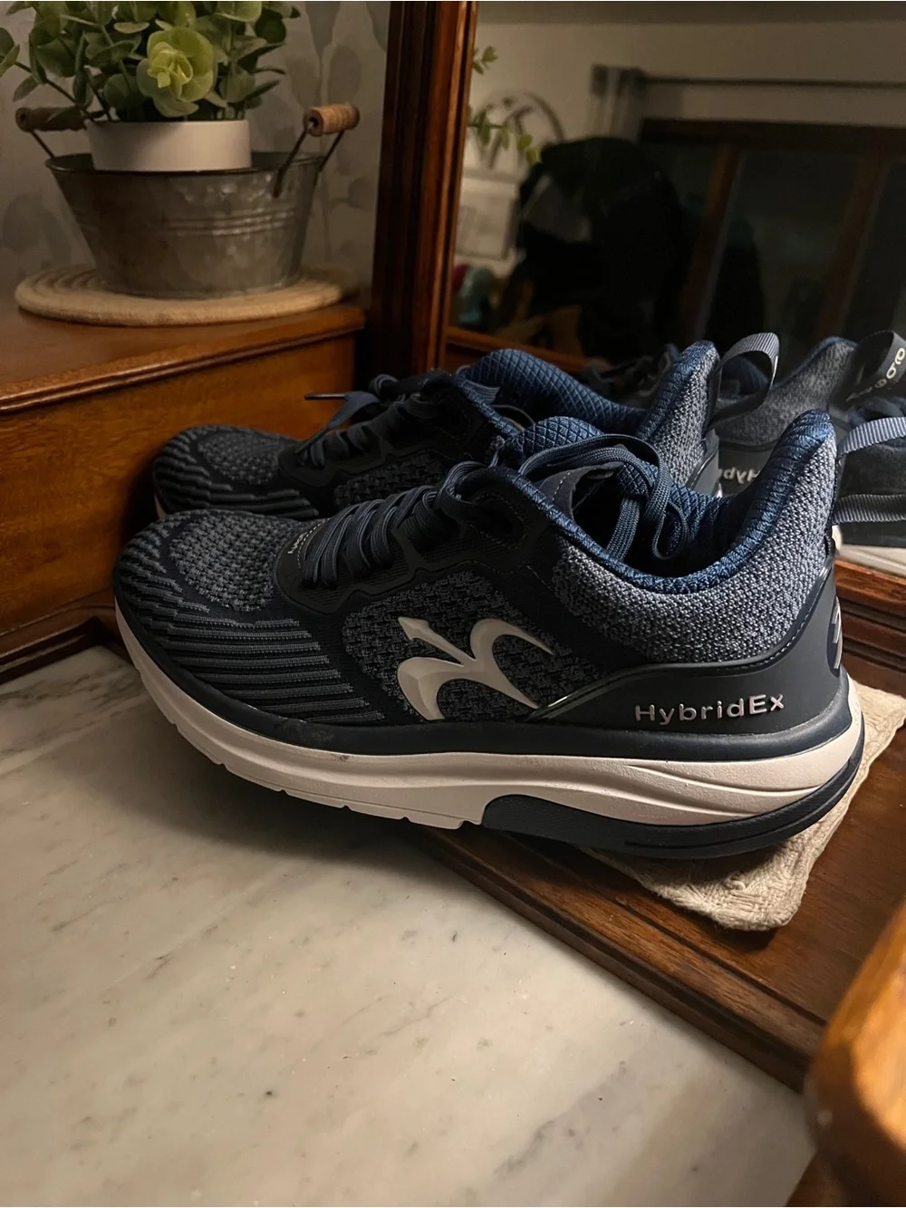 GRAVITY DEFYER G-DEFY HybridEx Athletic Running Sneakers Blue White Men's Sz 11
